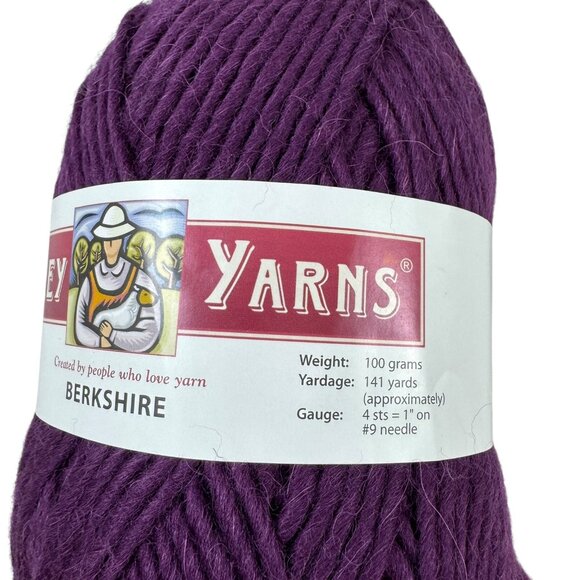 Valley Yarn Berkshire Lot of 4 Skeins Red Purple Wool & Alpaca Made in Peru - Picture 3 of 6